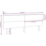  Uzglavlje za krevet crni 204x6x82,5 cm od masivne borovine | shoptok.hr
