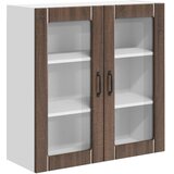  Zidni stakleni ormarić LUCCA Smeđi hrast 80 x 31 x 80 cm | Eponuda.ba