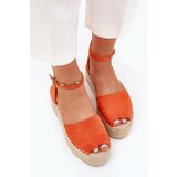 Boto Women's espadrilles on a platform with weaving orange Selise | Shoptok.si