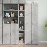 vidaXL Visoka omara betonsko siva 30x41x185 cm inženirski les | Shoptok.si