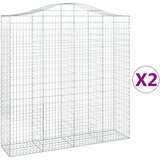  Lučne gabionske košare 2 kom 200x50x200/220cm pocinčano željezo | shoptok.hr