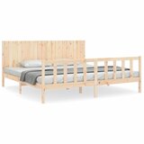 Maison Chic Posteljni Okvir - Dvoposteljna postelja brez vzmetnice 200x200 cm trdna borovina, (22081577) | Shoptok.si