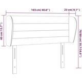  Uzglavlje s ušima tamnosivo 103x23x78/88 cm baršunasto | shoptok.hr