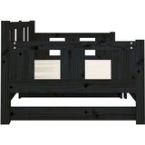  Dnevni ležaj na izvlačenje crni 2x (80x200) cm masivna borovina | shoptok.hr
