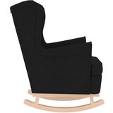  Stolica za ljuljanje 74x90x102 cm od tkanine crna | shoptok.hr