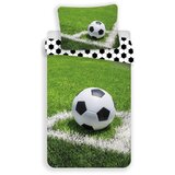Jerry Fabrics Zelena enojna bombažna otroška posteljnina 140x200 cm Football – | Shoptok.si