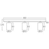 Braytron bela spot lampa 3xGU10 | ePonuda.com