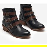 Resti Black ankle boots on a low post Asteria - Footwear | shoptok.hr