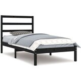  Posteljni okvir črn iz trdne borovine 100x200 cm, (20646419) | Shoptok.si