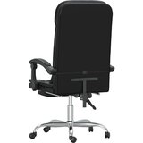 Masažna uredska stolica s naslonom, crna, umjetna koža | shoptok.hr