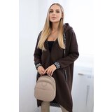 Kesi Brown zip-up hoodie | Shoptok.si
