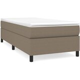 vidaXL Box spring postelja z vzmetnico taupe 90x200 cm blago, (20791376) Cene