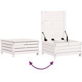  Vrtni tabure bijeli 62 x 63,5 x 32 cm od masivne borovine | shoptok.hr