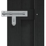  Vrtna vrata 100 x 150 cm WPC i aluminij Crna | shoptok.hr
