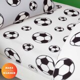 Catherine Lansfield Bela napenjalna otroška rjuha za posteljico iz flisa 70x140 cm Football – | Shoptok.si