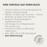 Silva Silvia Schneider UR 4200 BT bela PLL UKW radioura. | Shoptok.si