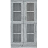vidaXL Vitrina siva boja hrasta sonome 82,5 x 30,5 x 150 cm drvena | shoptok.hr