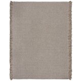 Flair Rugs Siva ročno tkana preproga iz mešanice volne 160x230 cm Rene Fringed Ribbed – Cene