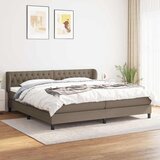  Krevet s oprugama i madracem smeđesivi 200x200 cm od tkanine | shoptok.hr
