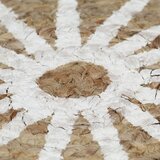  Ručno rađeni tepih od jute s bijelim uzorkom 120 cm | shoptok.hr