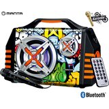 Manta SPK1005 HELIOS 2 prenosni KARAOKE zvočnik, Bluetooth 5.0, Equalizer, polnilna baterija, RGB LED osvetlitev, FM Radio, USB / microSD / AUX / MIC-in, + pas, + daljinec | Shoptok.si
