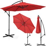UNIPRODO Vrtni senčnik z roko, okrogel, nagiben, premer. 300 cm rdeče barve, (21091284) | Shoptok.si