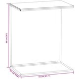 vidaXL Bočni stolić bijeli 55 x 35 x 66 cm od konstruiranog drva | shoptok.hr