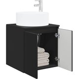  Umivaonik s policom za zid Crna 49,5 x 44,5 x 65,5 cm | shoptok.hr