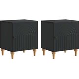  Noćni ormar 2 pcs Crna 43 x 34 5 x 50 cm Konstruirano drvo - Crna 2 | shoptok.hr