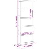 vidaXL Trdna borova vrata Naravni les Trden borov les 100 x 2.5 x 208 cm | Shoptok.si