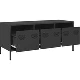 TV ormarić crni 101 5x39x43 5 cm hladno valjani čelik | shoptok.hr