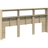 vidaXL Ormarić za uzglavlje s LED svjetlima boja hrasta 200x17x102 cm | shoptok.hr