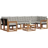  Set vanjskih sofa 8 kom. Prirodna i svijetlo siva | shoptok.hr