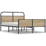  Okvir kreveta bez madraca boja hrasta sonome 135x190 cm drveni | shoptok.hr