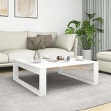 Stolić za kavu bijeli 100 x 100 x 35 cm od konstruiranog drva | shoptok.hr