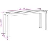  Vrtna klupa Crna 100 x 28 x 45cm Čelik | Eponuda.ba