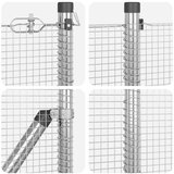 vidaXL Varovalni žičnati set z 13 drogovi 0.4x25 m Pocinkano jeklo | Shoptok.si