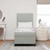  s opruga kutije Svijetlo siva 80 x 200 cm Baršun | shoptok.hr