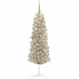  Umjetno usko božićno drvce s kuglicom 150 cm 150 LED lampica | shoptok.hr