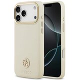 Guess maskica za iPhone 17 Pro kompatibilna s MagSafe (PU s logom od zrnaste strass tkanine) bež | shoptok.hr