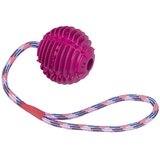 Nobby gumi žoga z vrvjo, vijola - 7,5 cm/30 cm | Shoptok.si