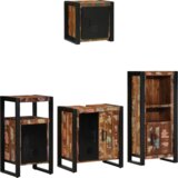 vidaXL Komplet pohištva za kopalnico 4 pcs Trden recikliran les | Shoptok.si