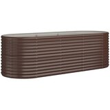 Furnova Visoka greda iz prašno premazanega jekla 224x80x68 cm rjava, (21920479) | Shoptok.si