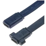 LYNDAHL LKPK025-50 HDMI 1.4 adapterski kabel za montiranje na ravnu ploču (AF/AF) 5,0 m HDMI adapterski kabel HDMI A utičnica 5 m crna LKPK025-50 HDMI kabel