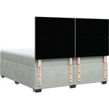  Krevet s oprugama i madracem svjetlosivi 200x200 cm baršunasti | shoptok.hr
