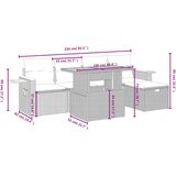 vidaXL 6-dijelni set vrtnih sofa s jastucima bež od poliratana | shoptok.hr