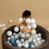 MeowBaby Bazen s kaki korduroj lopticama 90x90x30 cm Montessori - | shoptok.hr