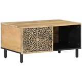 Maison Chic Klubska mizica - kavna mizica - Nizka mizica 80x50x40 cm trden mangov les, (21753472) Cene