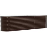  Povišena gredica Smeđa 320 x 80 x 81 cm Čelik | shoptok.hr