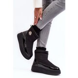 Boto Women's Slip-On Snow Boots On Platform Black Gattea | Shoptok.si